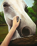 Hand on Horse by Julia Huff