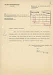 Letter from Heinrich Harmjanz to Wolfram Sievers, February 23, 1939 by Heinrich Harmjanz