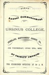 1872 Ursinus College Commencement Program by Ursinus College