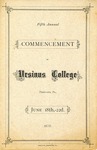 1876 Ursinus College Commencement Program