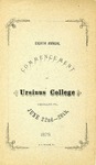 1879 Ursinus College Commencement Program
