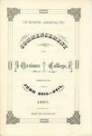 1880 Ursinus College Commencement Program by Ursinus College