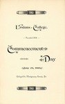 1890 Ursinus College Commencement Program