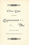 1892 Ursinus College Commencement Program