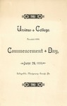 1888 Ursinus College Commencement Program