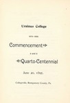 1895 Ursinus College Commencement Program by Ursinus College