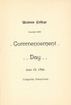 1896 Ursinus College Commencement Program by Ursinus College