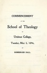 1896 Ursinus College Theological Department Commencement Program