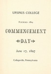 1897 Ursinus College Commencement Program by Ursinus College