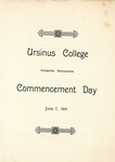 1911 Ursinus College Commencement Program