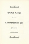 1922 Ursinus College Commencement Program