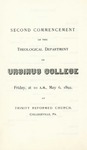 1892 Ursinus College Theological Department Commencement Program
