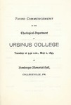 1893 Ursinus College Theological Department Commencement Program