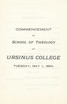 1894 Ursinus College Theological Department Commencement Program
