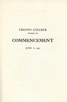 1932 Ursinus College Commencement Program
