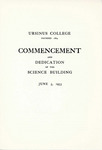 1933 Ursinus College Commencement Program