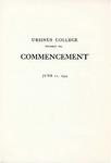 1934 Ursinus College Commencement Program