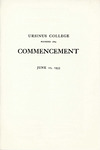 1935 Ursinus College Commencement Program