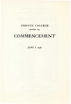 1936 Ursinus College Commencement Program