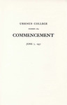 1937 Ursinus College Commencement Program