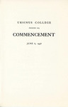 1938 Ursinus College Commencement Program