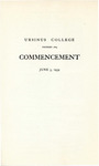 1939 Ursinus College Commencement Program