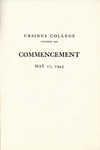 1943 Ursinus College Commencement Program
