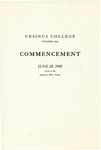 1945 Ursinus College Commencement Program