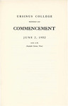 1952 Ursinus College Commencement Program