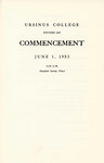 1953 Ursinus College Commencement Program