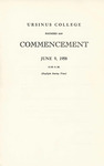 1958 Ursinus College Commencement Program