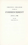 1960 Ursinus College Commencement Program