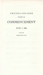 1962 Ursinus College Commencement Program