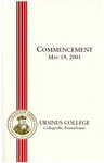 2001 Ursinus College Commencement Program