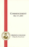 2003 Ursinus College Commencement Program by Ursinus College