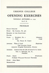 1933 Ursinus College Academic Convocation Program