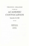 1963 Ursinus College Academic Convocation Program