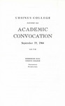 1964 Ursinus College Academic Convocation Program