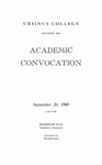 1969 Ursinus College Academic Convocation Program by Ursinus College