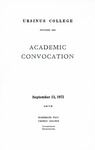 1975 Ursinus College Academic Convocation Program