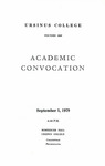 1979 Ursinus College Academic Convocation Program