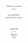 1980 Ursinus College Academic Convocation Program