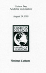 1995 Ursinus College Academic Convocation Program