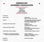 2002 Ursinus College Academic Convocation Program by Ursinus College
