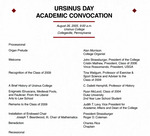 2005 Ursinus College Academic Convocation Program