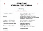 2008 Ursinus College Academic Convocation Program by Ursinus College