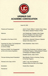 2009 Ursinus College Academic Convocation Program