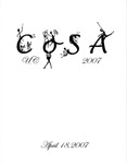 Ursinus College Celebration of Student Achievement (CoSA) Schedule of Events, 2007
