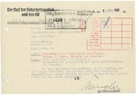 Letter from the Head of the Sicherheits Polizei and the SD to the Ahnenerbe, October 31, 1940