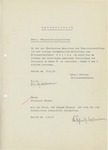 Memo from Wolfram Sievers, June 12, 1939; forwarded to Josef Wimmer on August 3, 1939
